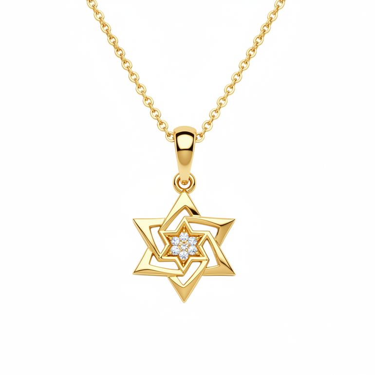 מגן דוד זהב צהוב