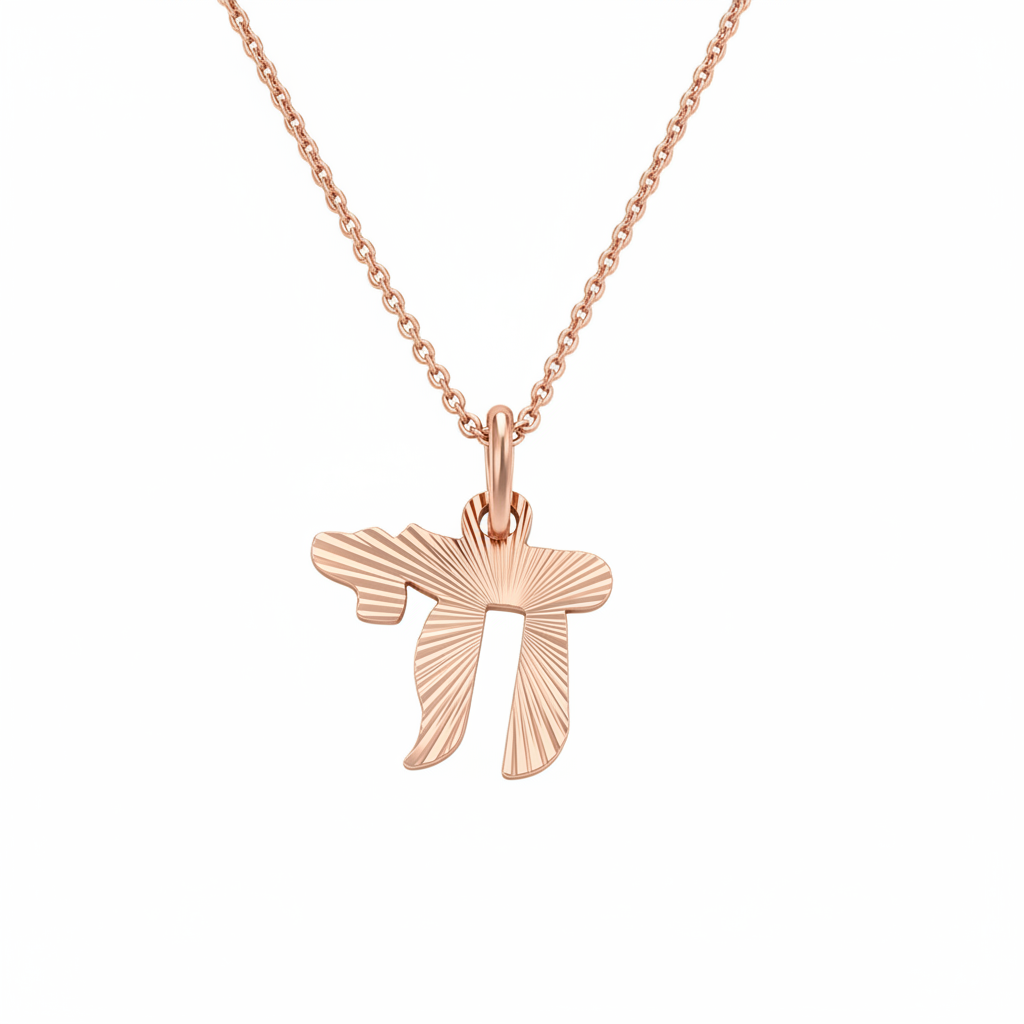 תליון חי זהב ורוד