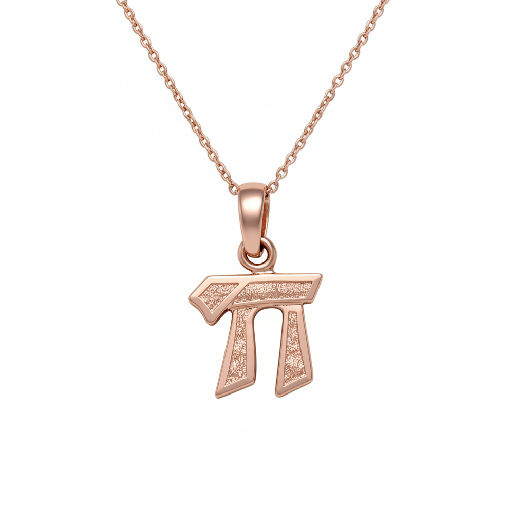 תליון חי זהב ורוד