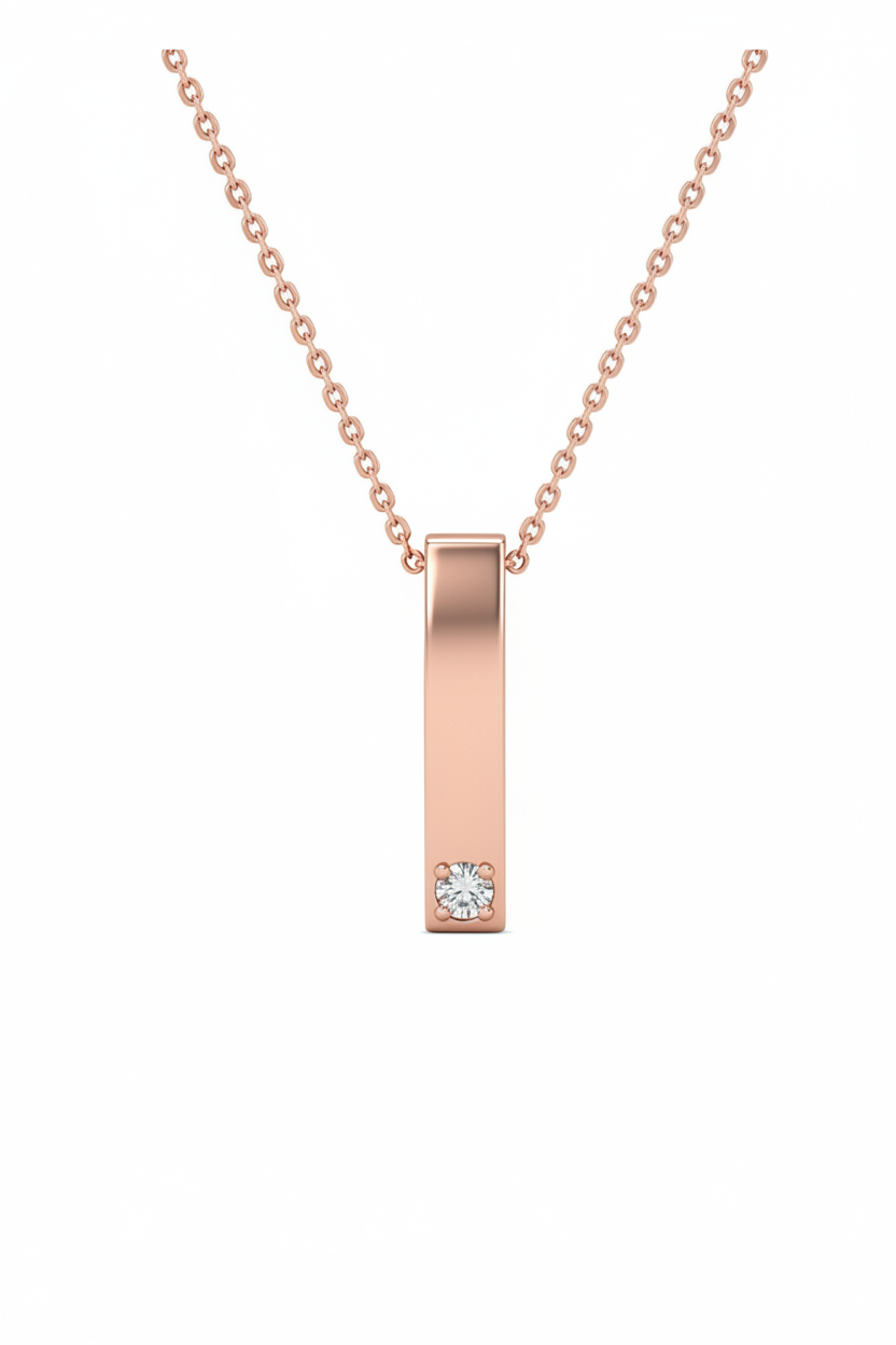 שרשרת תליון בר זהב רוז