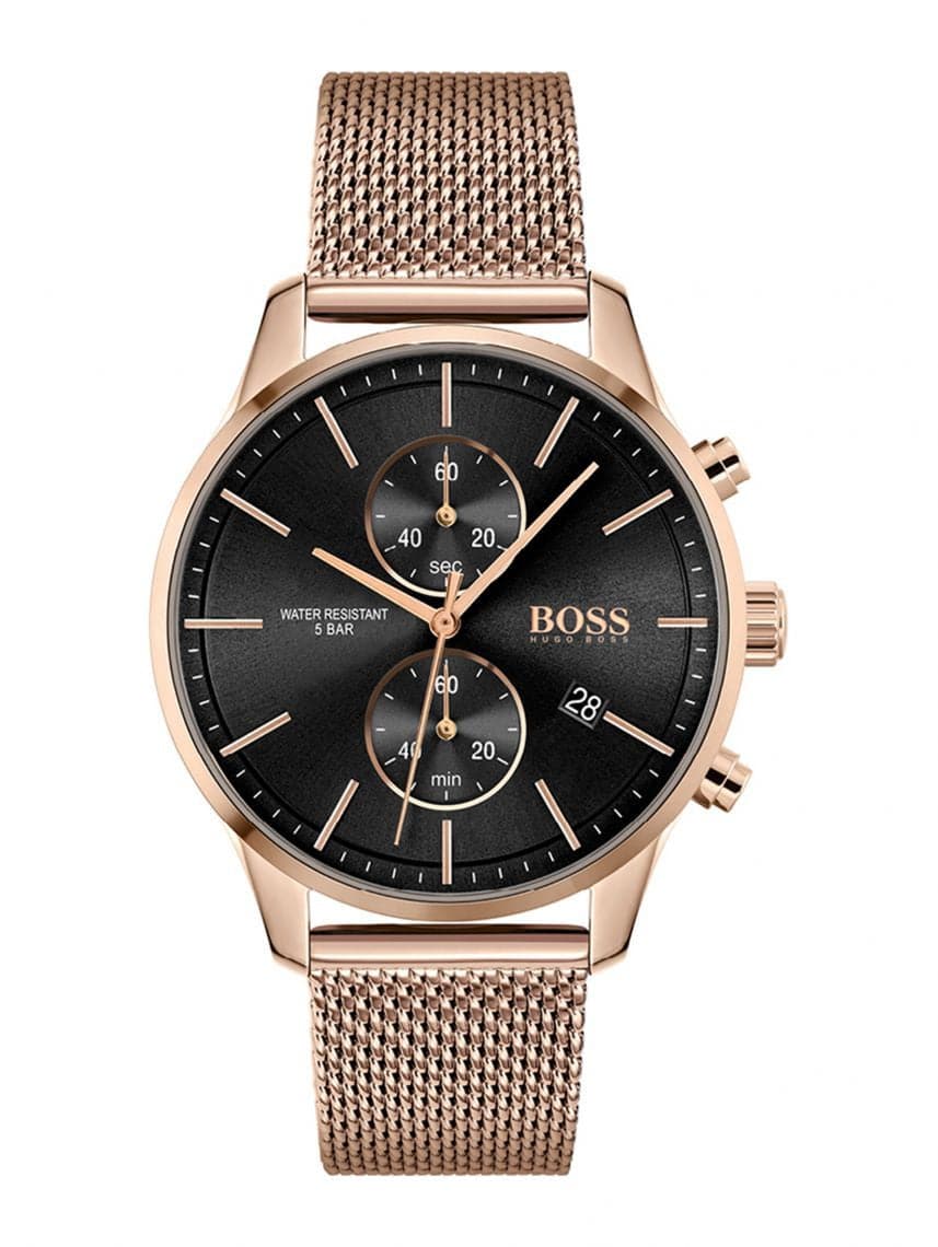 שעון HUGO BOSS עם רצועת מש לגבר קולקציית ASSOCIATE דגם 1513806