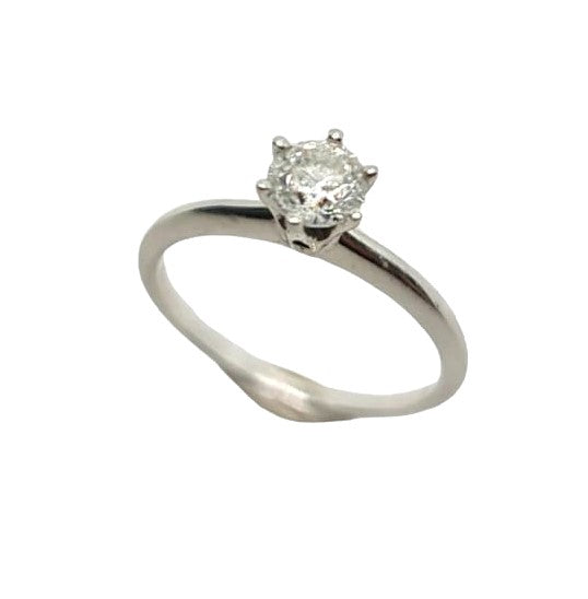 טבעת אירוסין הצעת נישואין יהלומים 0.55ct זהב לבן יוסטון